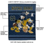 notre dame fighting irish disney football navy quilt blanket best selling