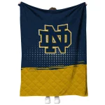 notre dame fighting irish dot illusion navy quilt blanket best selling