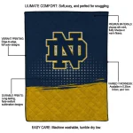 notre dame fighting irish dot illusion navy quilt blanket best selling