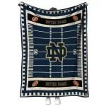 notre dame fighting irish mickey player navy quilt blanket best selling