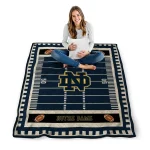 notre dame fighting irish mickey player navy quilt blanket best selling