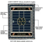 notre dame fighting irish mickey player navy quilt blanket best selling