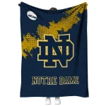 notre dame fighting irish paint trail navy quilt blanket best selling