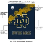 notre dame fighting irish paint trail navy quilt blanket best selling
