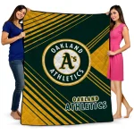 oakland athletics arrow layers green quilt blanket best selling