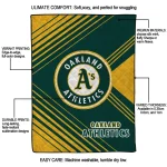 oakland athletics arrow layers green quilt blanket best selling