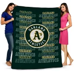 oakland athletics bold red green quilt blanket best selling