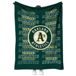 oakland athletics bold red green quilt blanket best selling