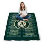 oakland athletics bold red green quilt blanket best selling
