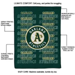 oakland athletics bold red green quilt blanket best selling