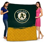 oakland athletics dot illusion green quilt blanket best selling
