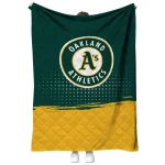 oakland athletics dot illusion green quilt blanket best selling