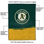 oakland athletics dot illusion green quilt blanket best selling