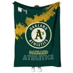 oakland athletics league patch green quilt blanket best selling