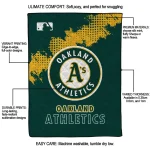 oakland athletics league patch green quilt blanket best selling