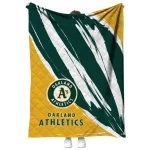 oakland athletics stroke art green white quilt blanket best selling
