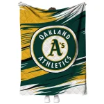 oakland athletics wild lines green white quilt blanket best selling