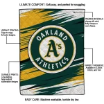 oakland athletics wild lines green white quilt blanket best selling