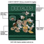 ohio bobcats disney football green quilt blanket best selling