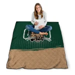 ohio bobcats dot illusion green quilt blanket best selling