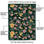ohio bobcats hibiscus foliage green quilt blanket best selling