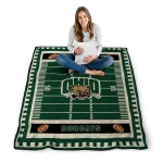ohio bobcats mickey player green quilt blanket best selling