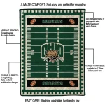ohio bobcats mickey player green quilt blanket best selling