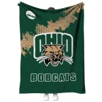 ohio bobcats paint trail green quilt blanket best selling