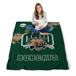 ohio bobcats paint trail green quilt blanket best selling