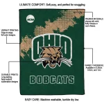 ohio bobcats paint trail green quilt blanket best selling