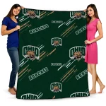 ohio bobcats sketch lines green quilt blanket best selling