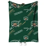 ohio bobcats sketch lines green quilt blanket best selling