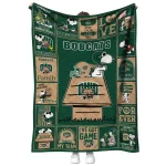 ohio bobcats snoopy love green quilt blanket best selling