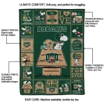 ohio bobcats snoopy love green quilt blanket best selling