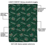 ohio bobcats solid classic green quilt blanket best selling