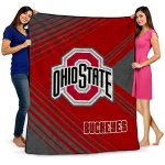 ohio state buckeyes arrow layers scarlet quilt blanket best selling