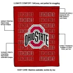 ohio state buckeyes bold red scarlet quilt blanket best selling