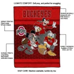 ohio state buckeyes disney football scarlet quilt blanket best selling