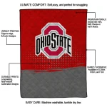 ohio state buckeyes dot illusion scarlet quilt blanket best selling