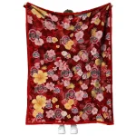 ohio state buckeyes hibiscus foliage scarlet quilt blanket best selling