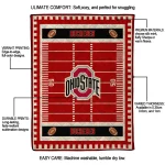 ohio state buckeyes mickey player scarlet quilt blanket best selling