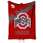 ohio state buckeyes paint trail scarlet quilt blanket best selling