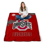 ohio state buckeyes paint trail scarlet quilt blanket best selling