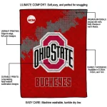 ohio state buckeyes paint trail scarlet quilt blanket best selling