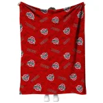 ohio state buckeyes solid classic scarlet quilt blanket best selling