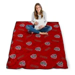 ohio state buckeyes solid classic scarlet quilt blanket best selling