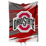 ohio state buckeyes wild lines scarlet white quilt blanket best selling