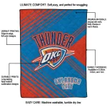 oklahoma city thunder arrow layers blue quilt blanket best selling