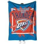 oklahoma city thunder block border blue quilt blanket best selling