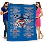 oklahoma city thunder bold red blue quilt blanket best selling